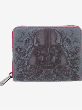 Loungefly Star Wars Darth Vader Embossed Floral Wallet NWT